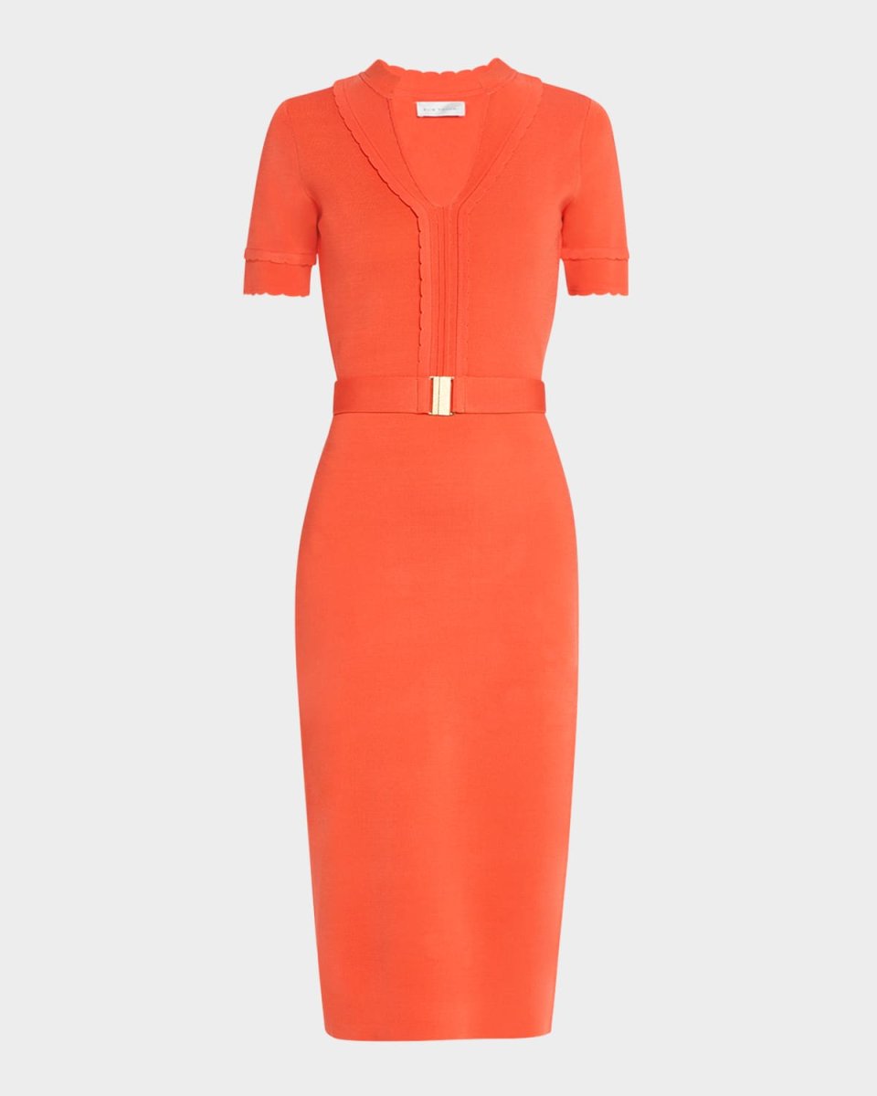 The Zariyah Belted Bodycon Midi Sweater Dress